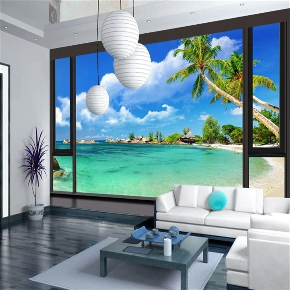 

Индивидуальные обои, 3D фотообои в рулонах, Fun City Seaview, минималистичные современные обои с рельефным изображением для кухни и гостиной