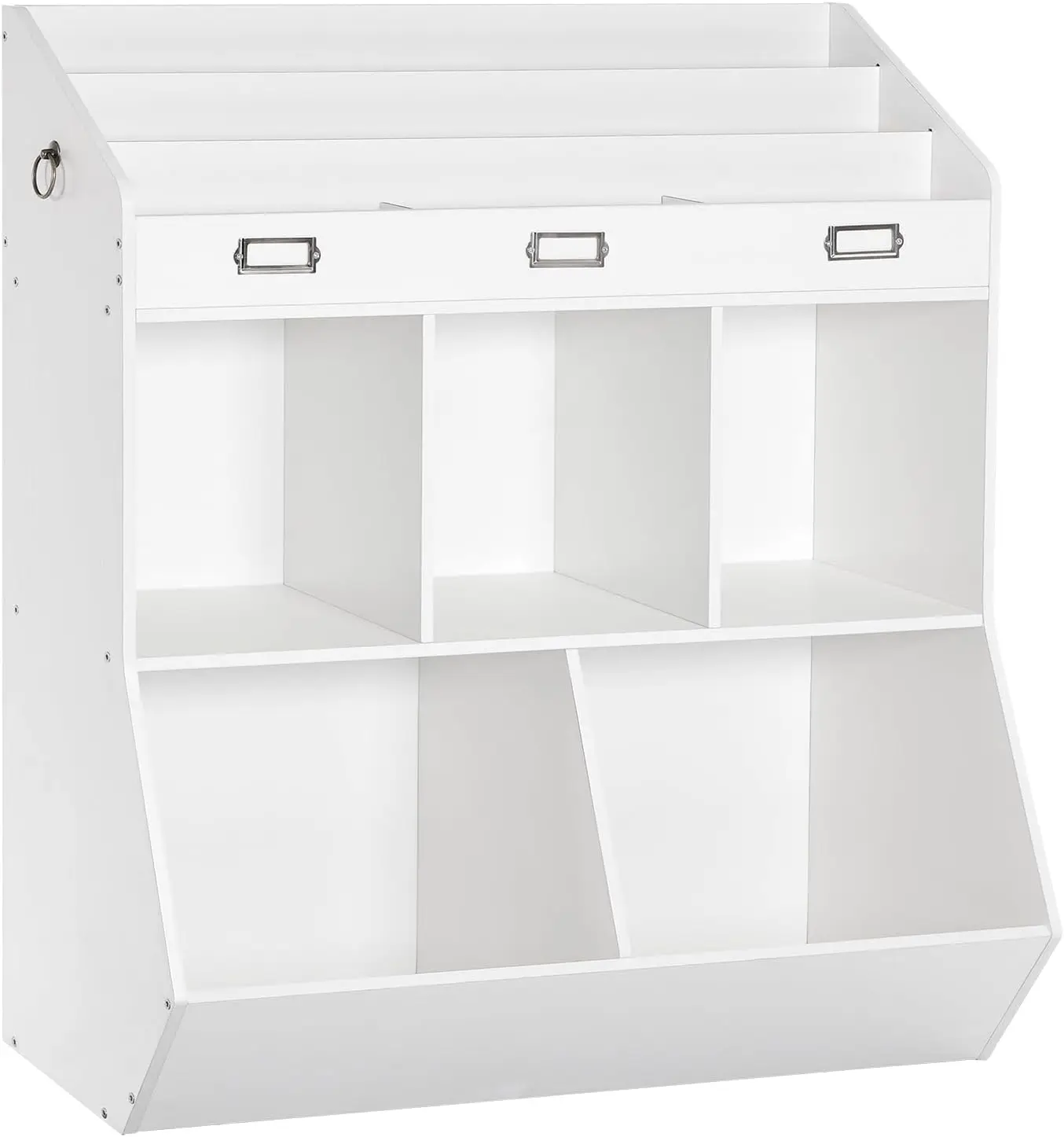 

Kids Bookshelf Toy Organizer and Storage 5 Compartments and 3-Layer Shelves for Game Room Playroom Nursery School