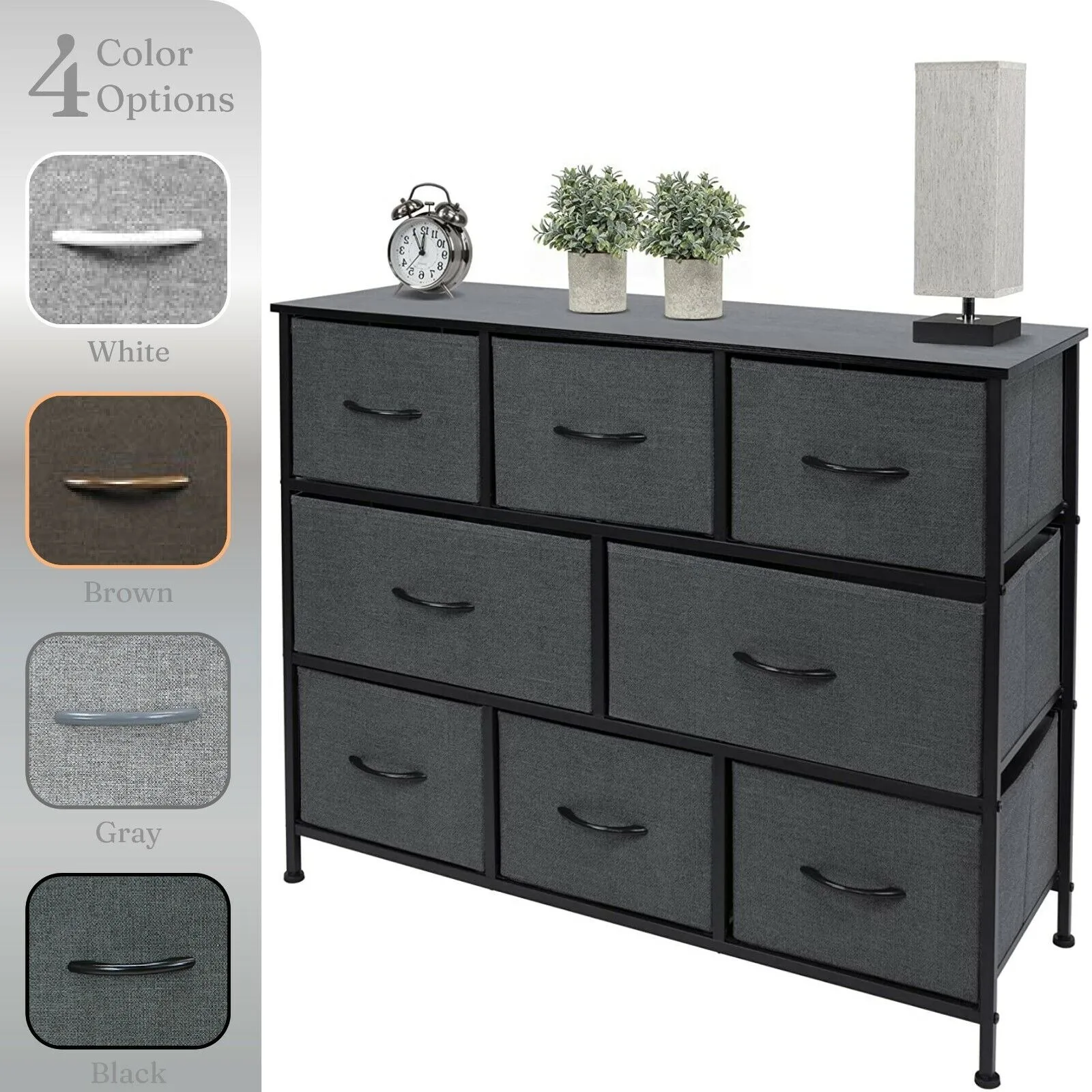 US Dresser w/ 8 Drawers - Furniture Storage Chest TV Stand Unit for Bedroom