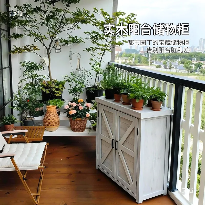 Household sunscreen outdoor storage cabinet integrated cabinet against the wall shoe cabinet