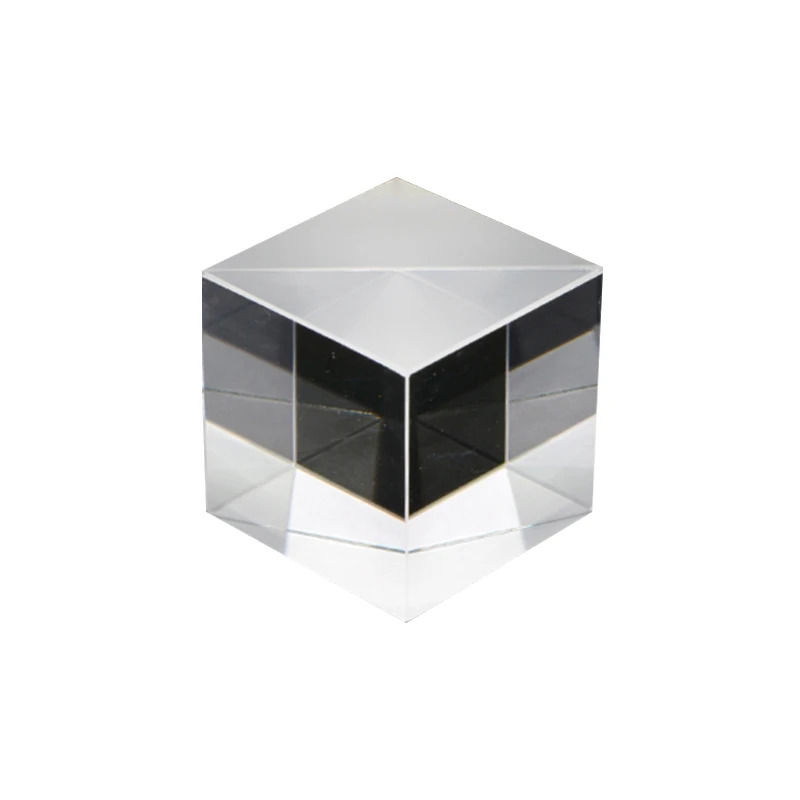 Beam Splitting Prism 5:5 Splitting Cube Prism Three-sides Plating Antireflection Coating 25*25*25 mm Optical Prism Lens