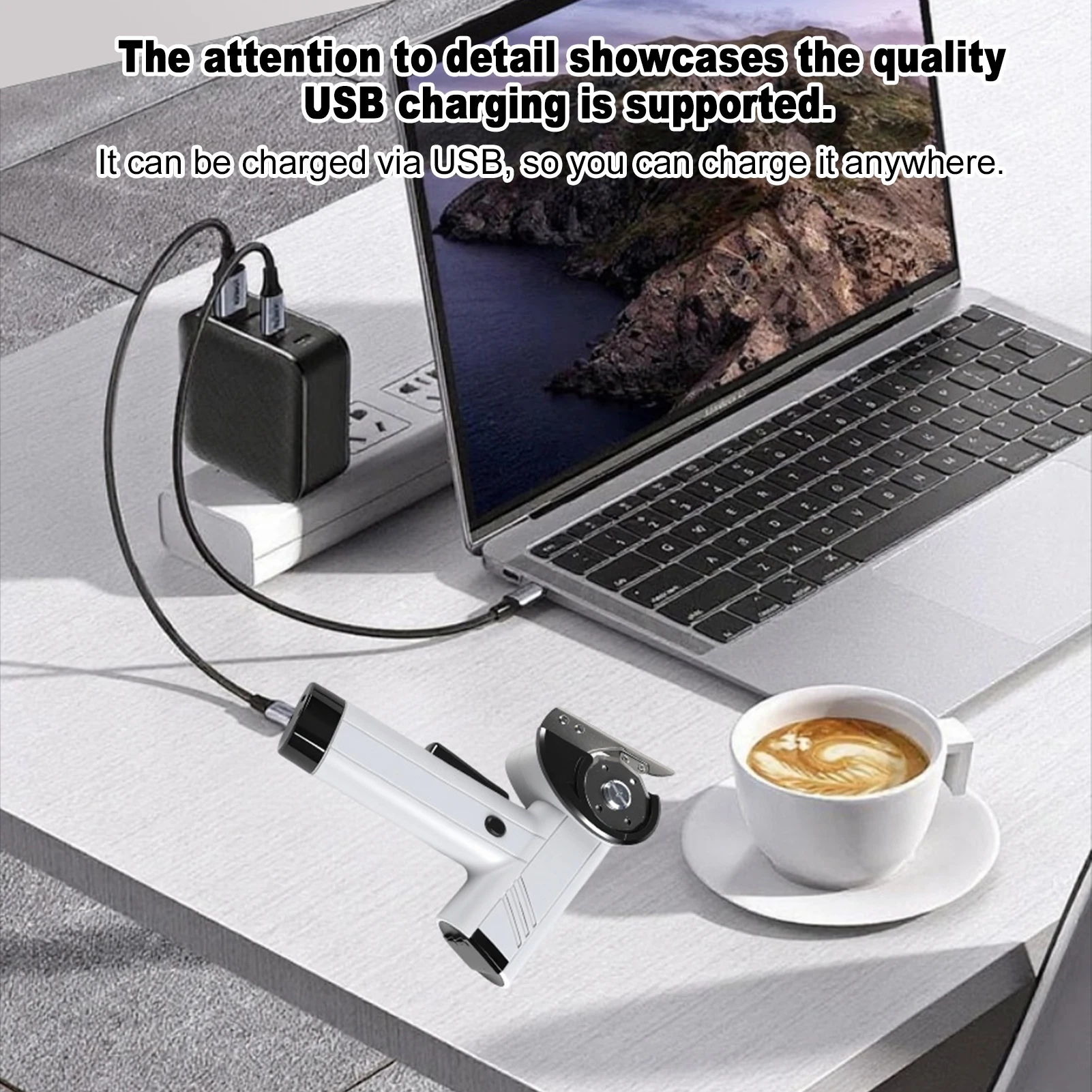 Cortador de tecido elétrico eficiente aparador de couro sem fio cortador de faca redonda 4 velocidades recarregável máquina de corte de papel para artesanato