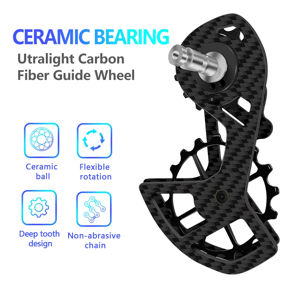 LTWOO UT Bicycle Ceramic Bearing Carbon Fiber Jockey Pulley Wheel Set Rear Derailleurs Guide For 105 Ultegra DURA ACE For SRAM