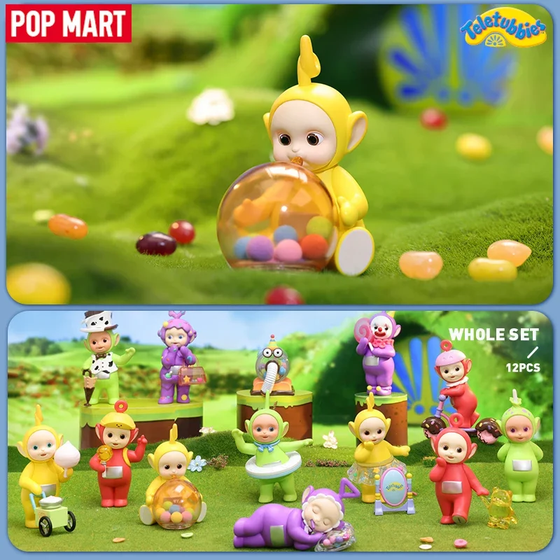 POP MART-Boîte ennemi des séries Teletubbies, jouets de la série Candy World, sac Guess, boîte mystère, figurine d'action Caixa, Surpresa, mignon