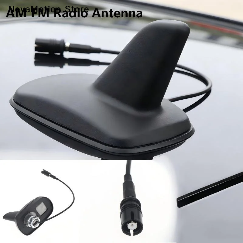 [NM]Universal Car Accessories AM FM Radio Antenna Fin Antenna Replacement Parts RAKU Female Connector Waterproof Signal Booster