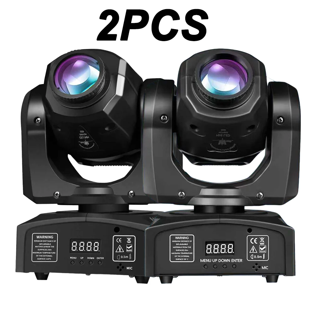 2 STUKS 60 W Moving Head Spot Light Beam Podiumverlichting Effect Mini Patroon Projector DMX/Muziek Controle voor Disco Dance Party