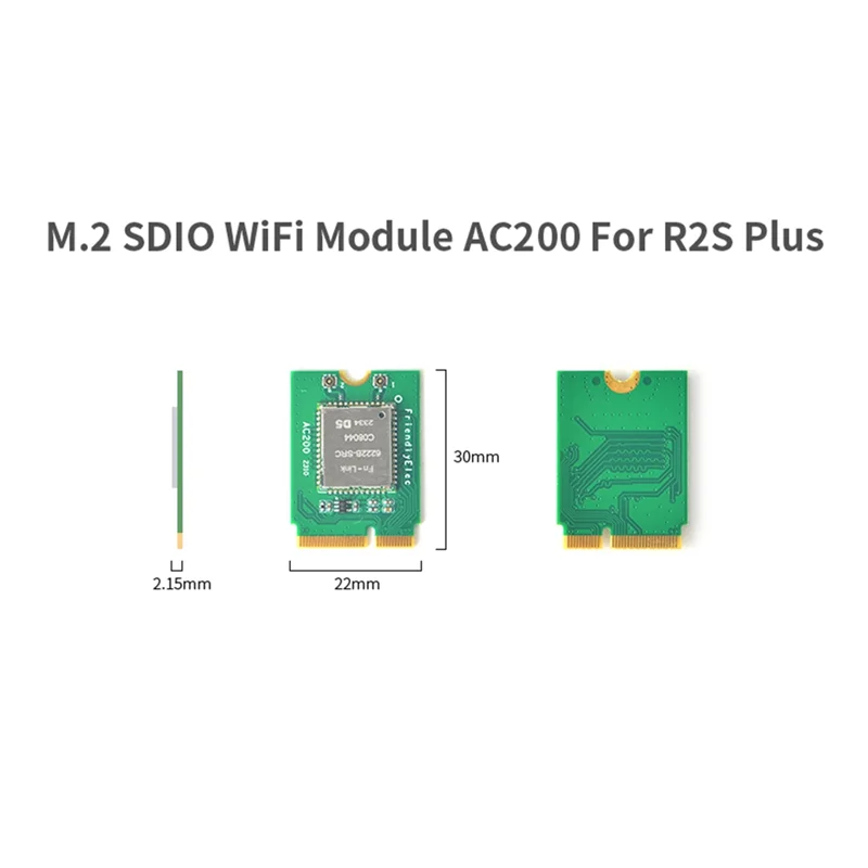 FULL-M.2 SDIO Wifi Module AC200 For R2S Plus