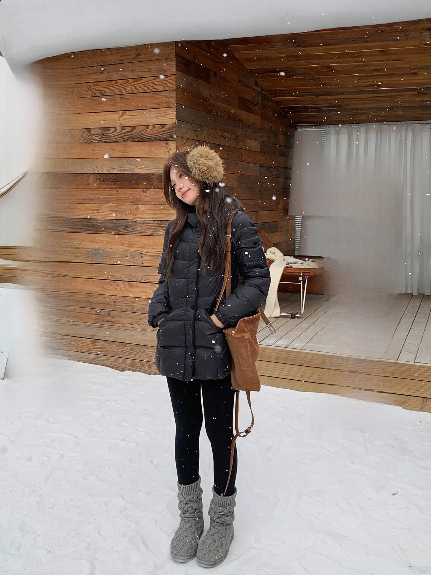 

Женская пуховая куртка YOKLASS 90% белый пух, утепленная зимняя куртка с капюшоном, с регулировкой талии, в корейском стиле, верхняя одежда