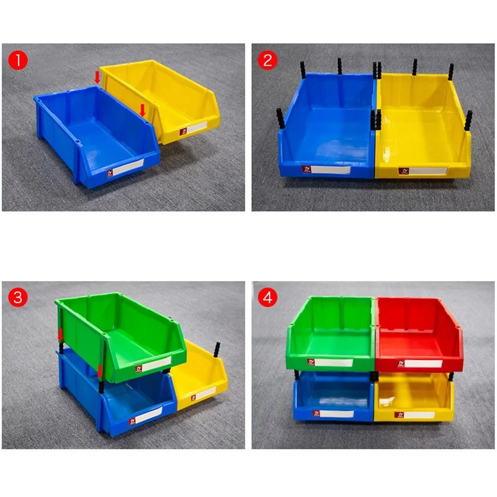 Plastics Storage Box Screw Parts Hardware Classification Case Workshop Goods Shelves Tilting Combined Storage Boxes 250×150×120m