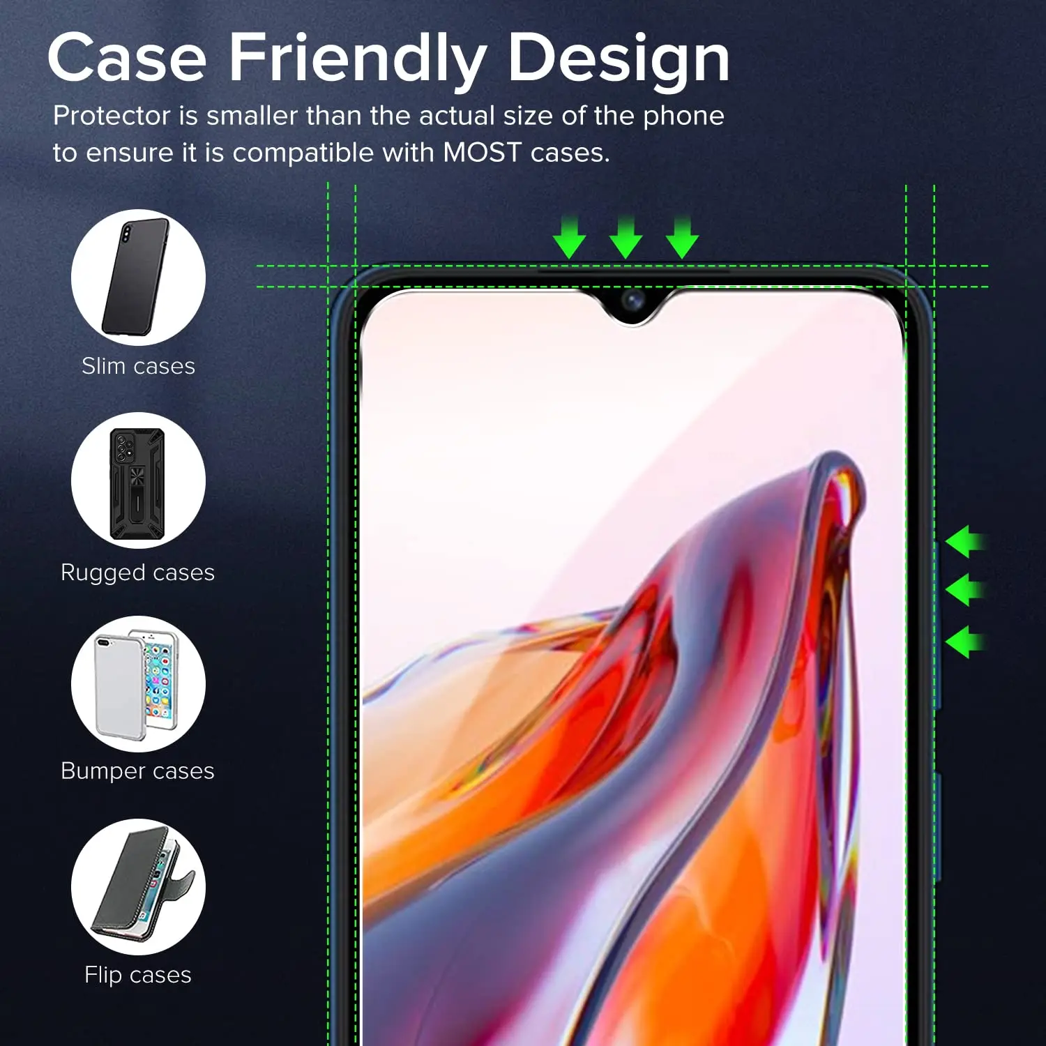 Screen Protector For Redmi A3 Xiaomi, Tempered Glass HD Crystal 9H High Aluminum Anti Scratch Case Friendly