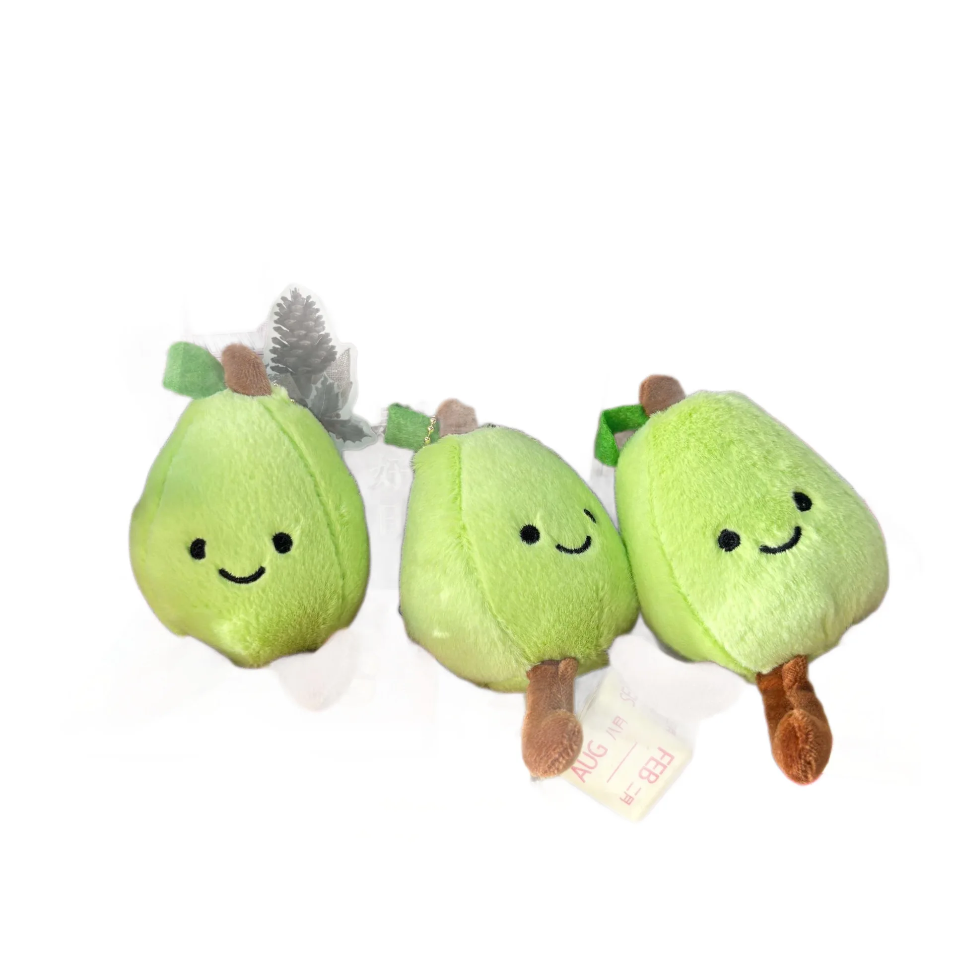 ins Simpatico peluche verde pera frutta bambola ciondolo peluche portachiavi cartone animato frutta giapponese bambola di peluche confezione decorazione regalo carino