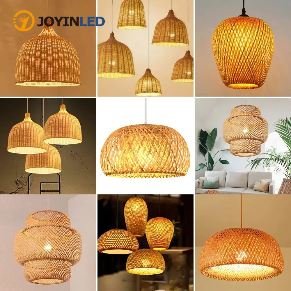 

JOYINLED современный бамбуковый подвесной светильник ручная работа бамбуковая люстра столовая фонарь люстра спальня лампа для столовой