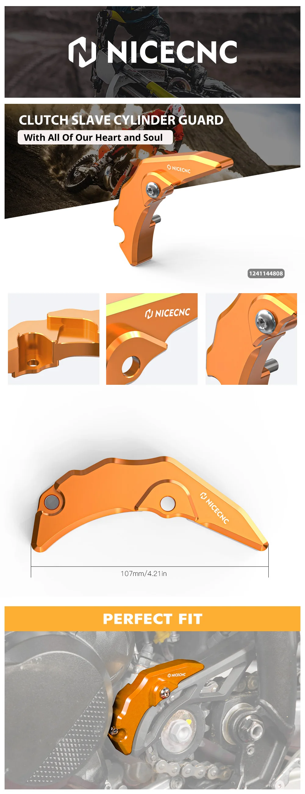 NICECNC Für KTM EXC 300 XCW 250 SX 250 2024 2025 Kupplungsnehmerzylinderabdeckung Für Husqvarna TE 300 TE 250 GasGas EC 300 EC 250 – Detail 1