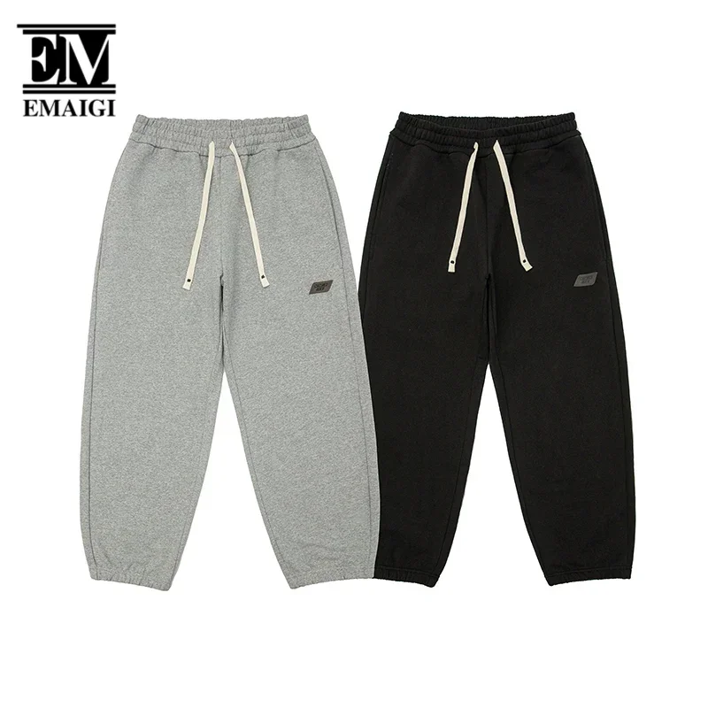 Men 480g Cotton Casual Pants Cityboy Japan Korean Streetwear Fashion Loose Sport Wide Leg Baggy Pants Joggers Sweatpants