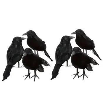 Halloween Black Crow Decoration Set 1