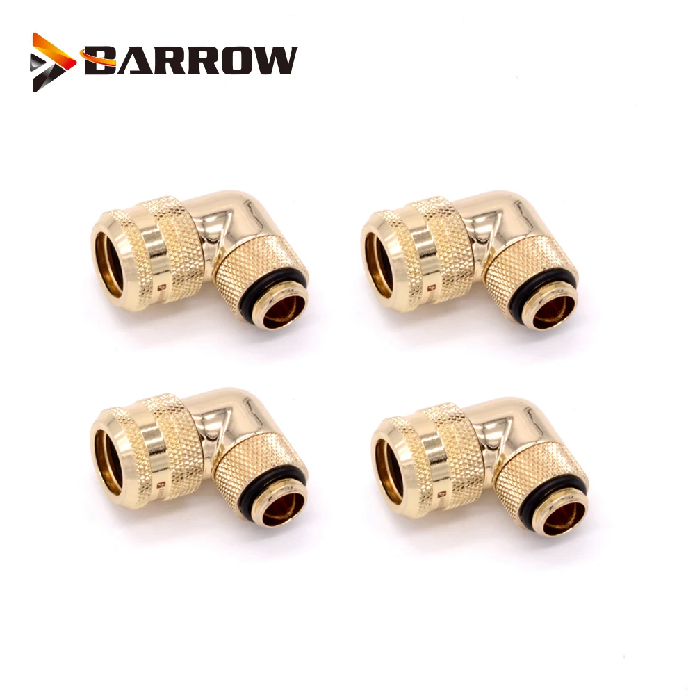 BARROW 90 Degree Fitting use for OD12mm/OD14mm/OD16mm Hard Tube to Hand Compression Copper Fitting Double Interface 4pcs/lots