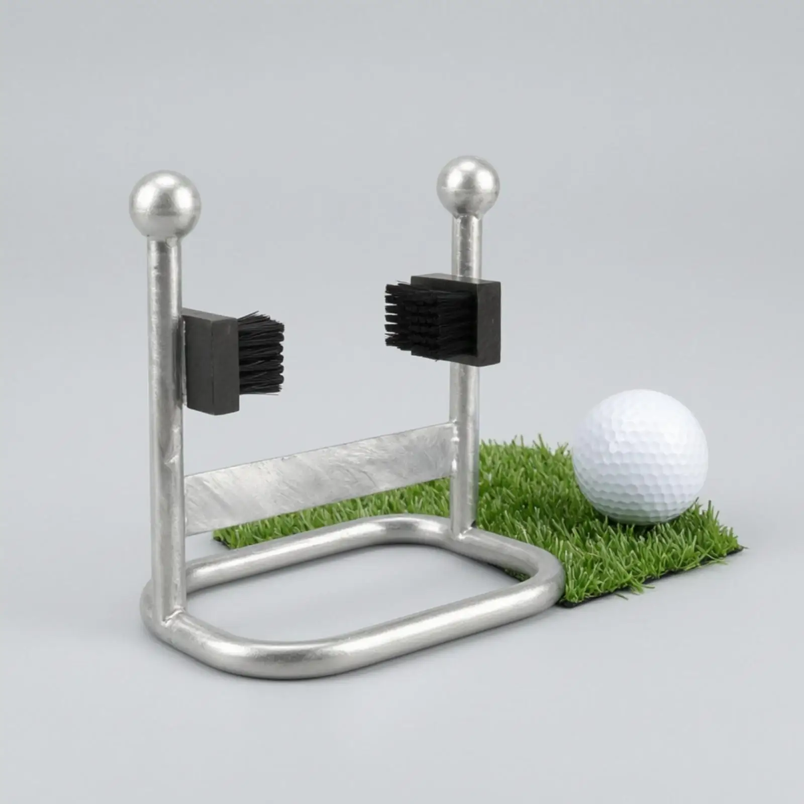 Golf Shoe Mud Cleaner Scraper with Double Sided Filament Bristles and Sturdy Base for Clubhouse Garage Entry Use