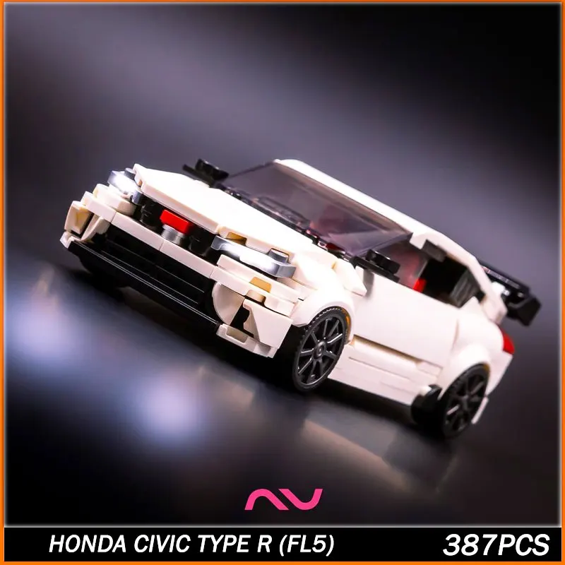 

MOC Sports Car White Car Model Building Blocks DIY Vehicle Speed Champion Racer Education Bricks Toy Birthday Gift Boys 387PCS