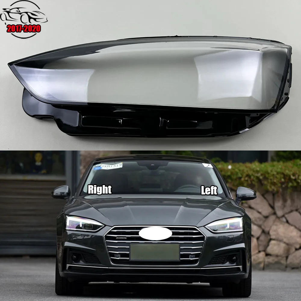 

For Audi A5 S5 RS5 2017 2018 2019 2020 Headlight Lens Shell Transparent Headlamp Cover Replace The Original Lampshade Plexiglass