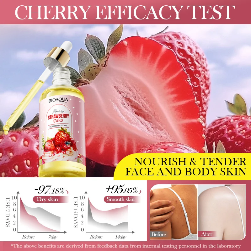 

Strawberry Cake Body Lotion Moisturizing Anti Peeling Essence Spray Brightening Skin Oil Body Cream Tender Elasticity Firmi V2C7