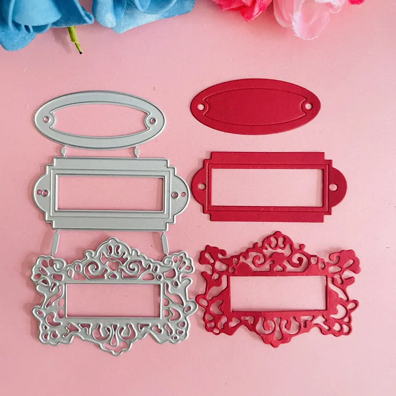 pieces banner tag frame  scrapbook die Metal Cutting Dies DIY Scrapbook Paper Cards Embossing Craft Die Cut handmade craft