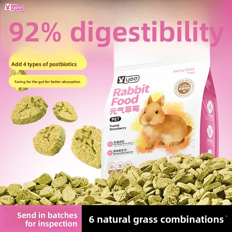 

Yee Baked Rabbit Food with Postbiotics, Highly Digestible All Life Stages Formula for Optimal Gut Health