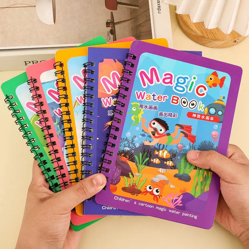 Magical Water Painting Book, Clear Water Coloring Painting, Repeated Graffiti Book, Baby Puzzle Drawing Book, Kindergarten Toy