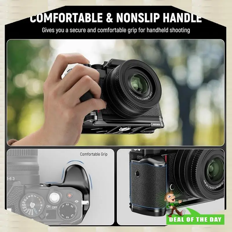 

24-Hour Delivery NEEWER Zfc CA076 Ultra Thin Retro Formfitting Handgrip L Shape Grip For Nikon Z Fc Camera Mounting Baseplate Wi