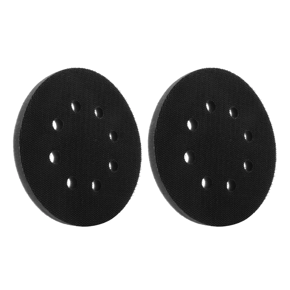 Soft Sponge Interface Pad, almofadas de lixamento, gancho e loop, discos para polimento desigual, 8 furos, 5 ", 125mm, 2 peças