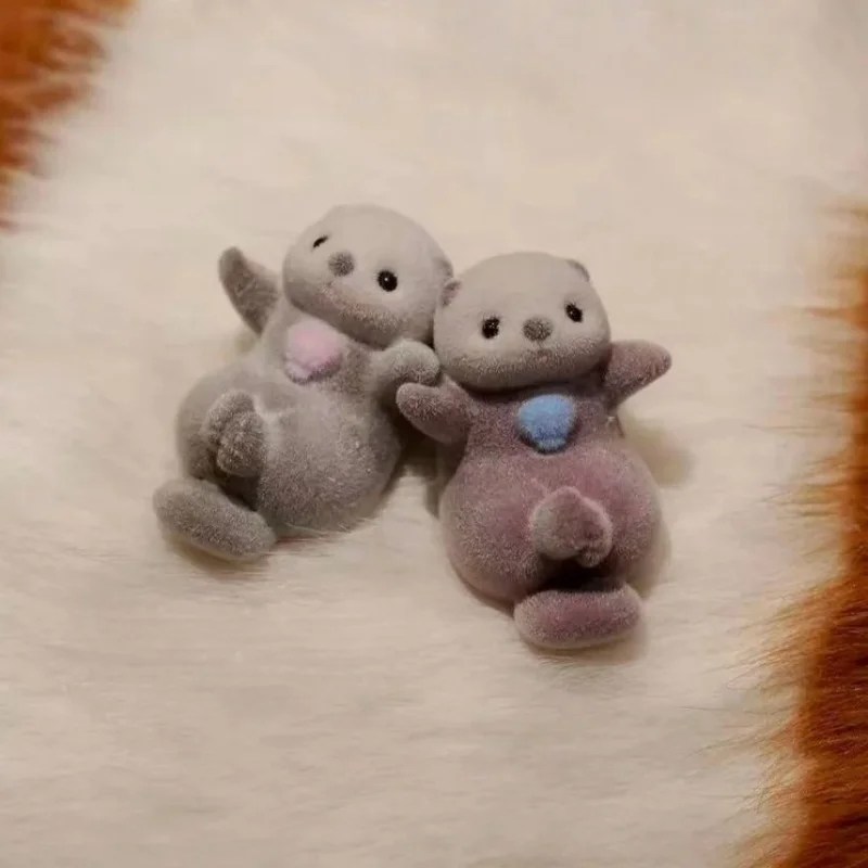 Genuine Yell Fluffy Flocky Sea Otter Shell Figure Toy Mini 4.5cm