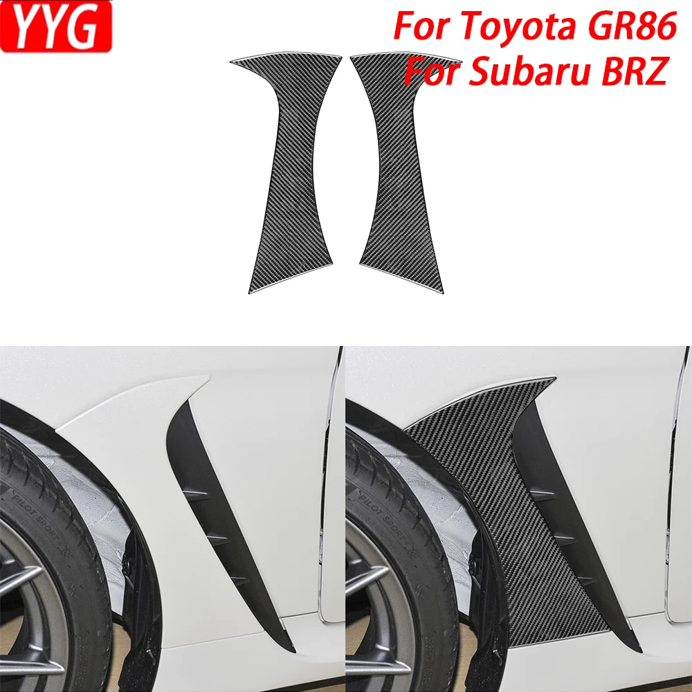 For Toyota GR 86 For Subaru BRZ 2020+ Real Carbon Fiber Interior Sticker Car Side Leaf Board Modification Decorative Accessories