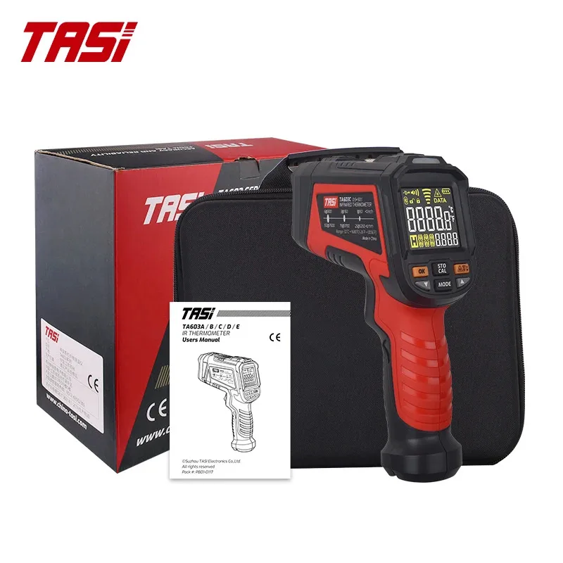 

For Sea Shipping, CustomizedTASI TA603C Best-Selling Digital Non-Contact Infrared Thermometer -32 to 1680C with VA Color Screen