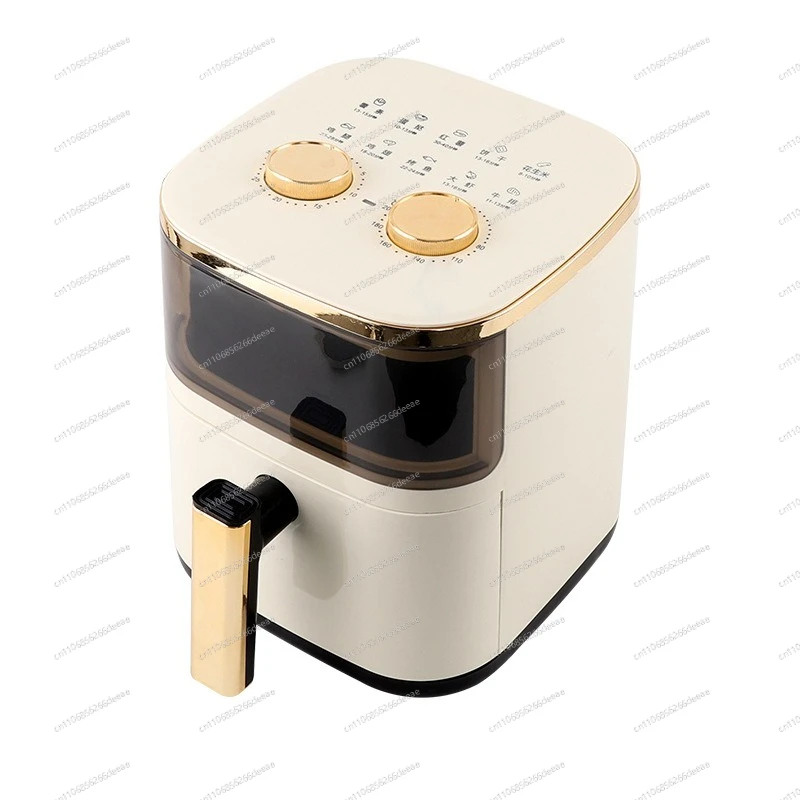 YBJ6L Large Capacity Household Air Fryer Electric Oven Beige Visual Baking Chip Maker Gift