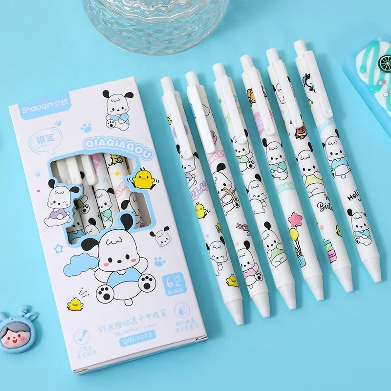 144 pcs/lot Kawaii Puppy Pet ST Tip Mechanical Gel Ink Pen School Office Writing Supplies Gift Stationery Cute Pens Wholesale