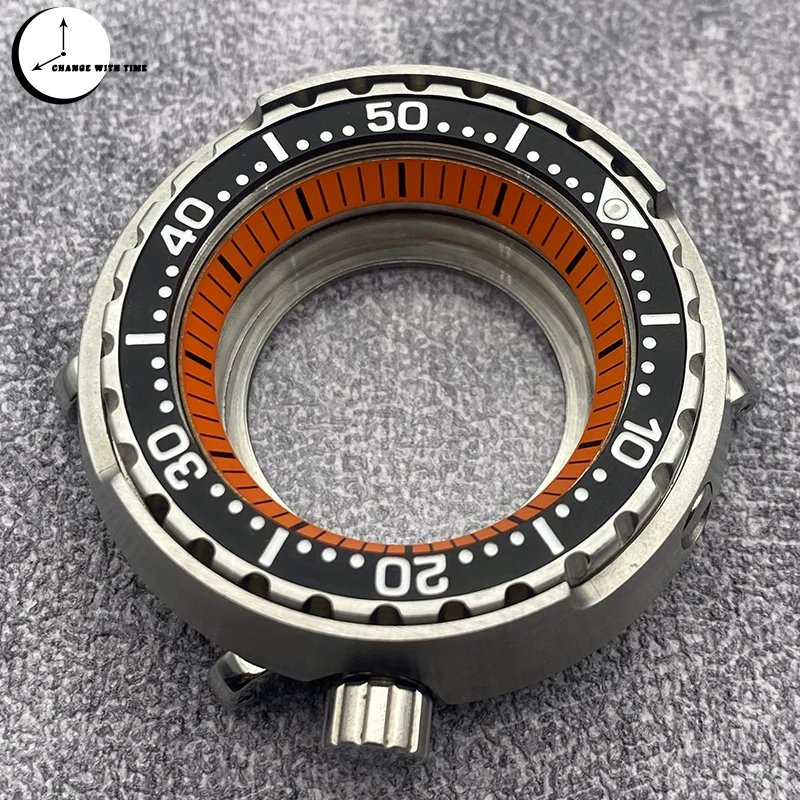 حافظة ساعة تونة سايكو ، غطاء خلفي شفاف ، حركة ، فضي ، مناسب لـ NH35 ، NH36 ، 7S ، 4R