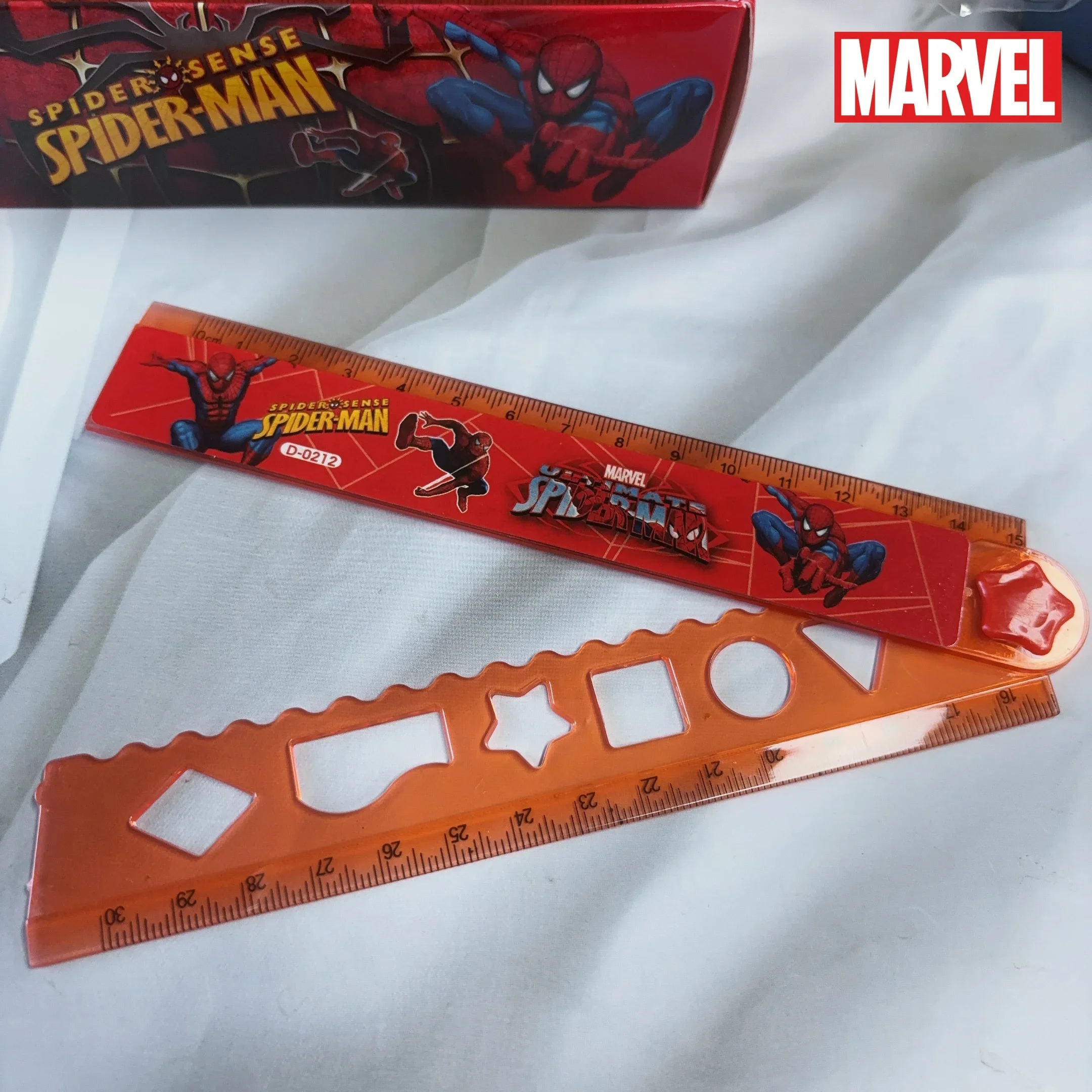 Marvel Spiderman Ruler Cartoon Anime Foldable Ruler Multifunctional Creative Cute Personality 30cm Students Stationery Gifts