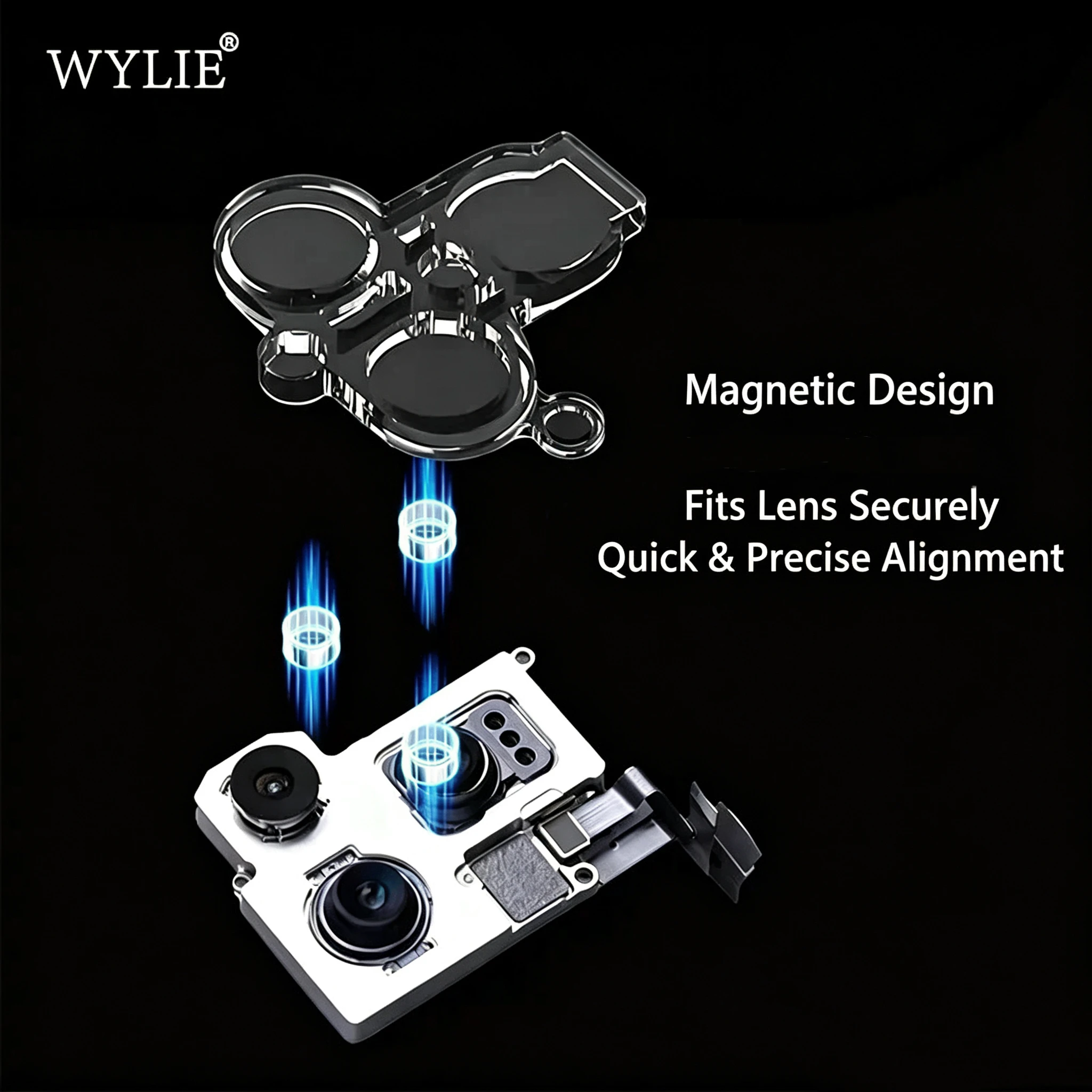 WYLIE 4Pcs Front Camera Dot Matrix Lens Protector Diamond Cover for Phone X-17 Pro Max Anti-Dust Anti-Touch Face ID Repair