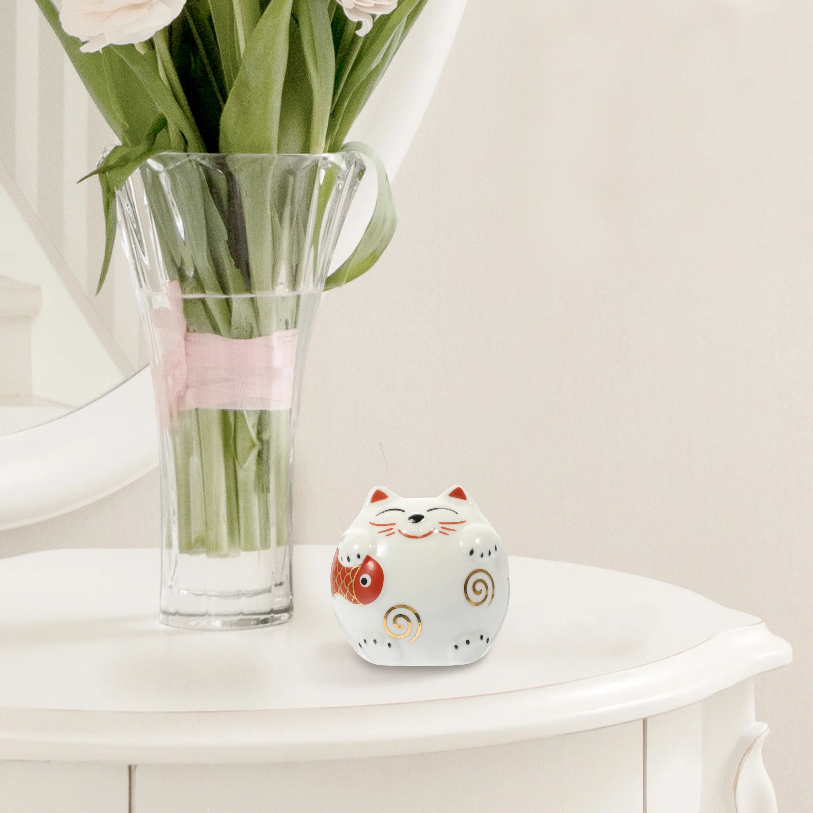 

Cat Money Jar Ceramic Piggy Bank Bottom Opening Easy Access Decorative Coin Bank for Saving and Home Table Decor