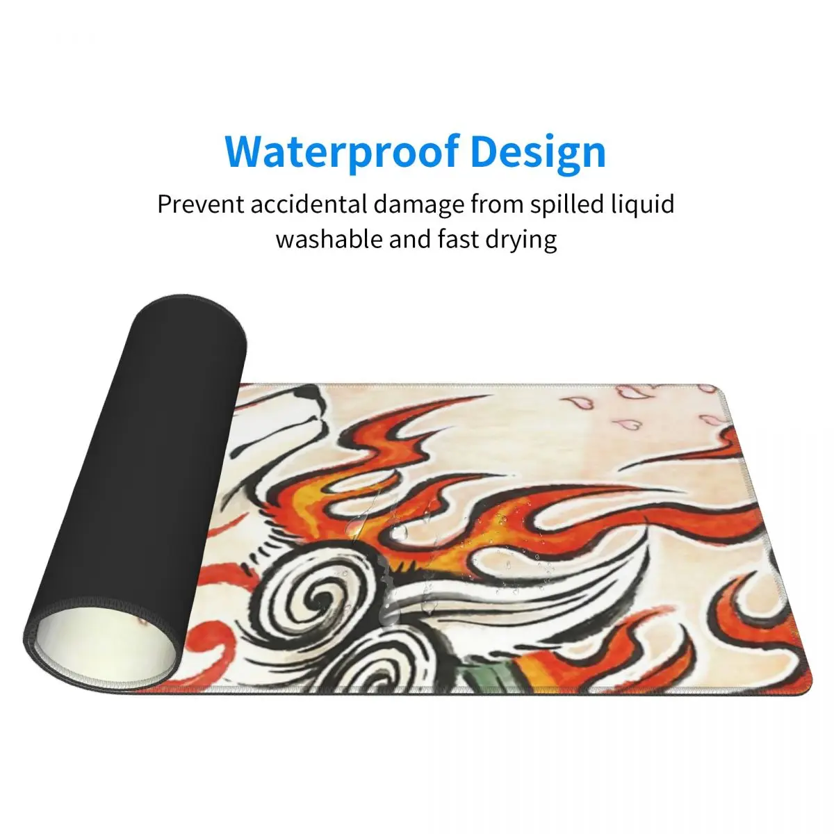 Okami Wolf God Spirit Japanese Aesthetic Rubber Keyboard Pads