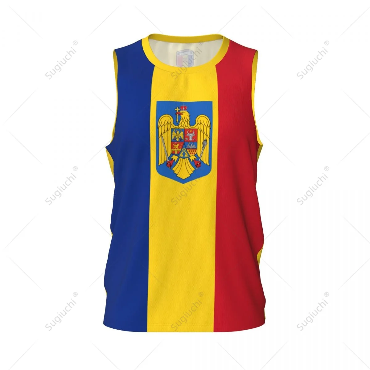 Romania Flag Men Basketball Sports Jersey Running Fitness Multifunction Sleeveless tshirt Exclusive Custom Name Nunber