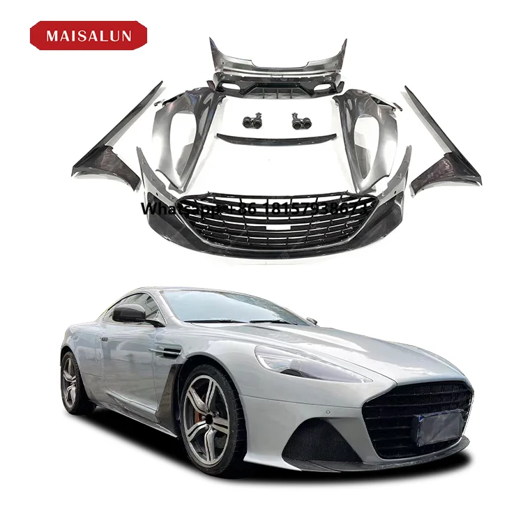 

MAISALUN Auto Spare Parts Car Bumper With Grille Side Skirt Fender Liner DBS Style Bodykit for Aston Martin DB9