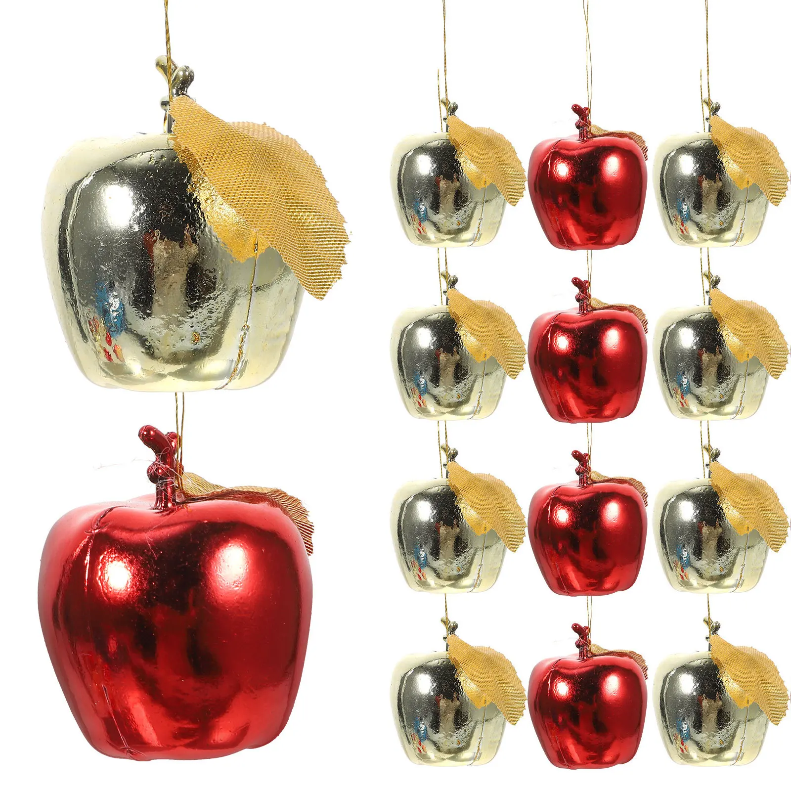 

24Pcs -Shaped Hanging Ornament Festive Christmas Tree Decor Non-Fading Plastic Pendant for Home Hotel Bar Interior