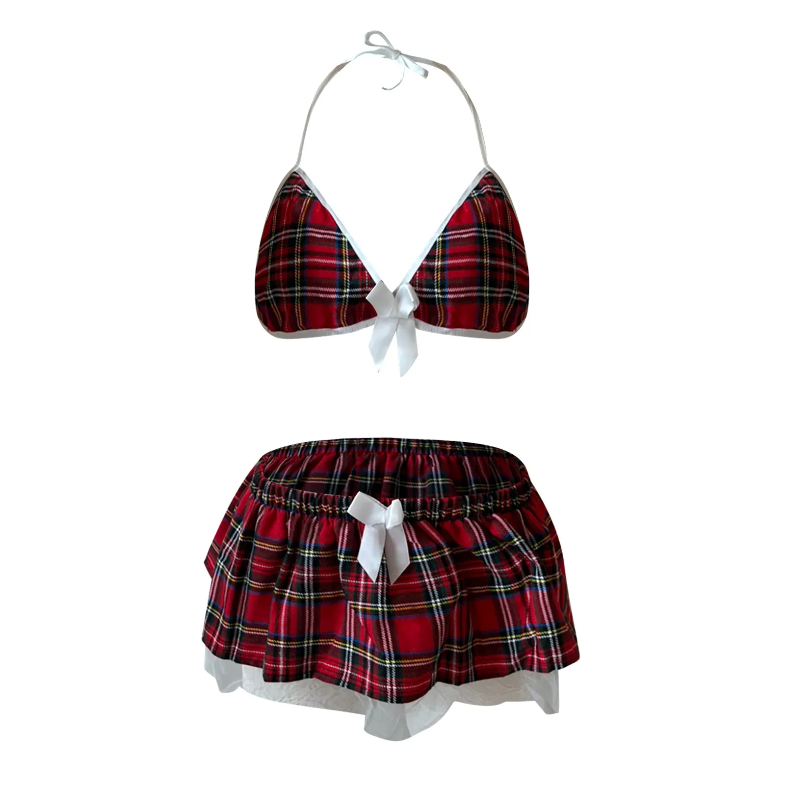 Sexy Schoolgirl Lingerie For Women Roleplay Costumes Outfits Plaid Lingerie Set Maternity Set Daddy Lingerie for Women