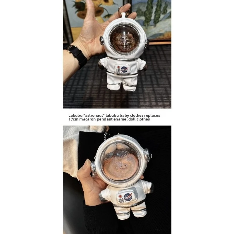 

Labubu "astronaut" Labubuwa wears vinyl doll clothes for macaroon pendant. barbie shoes blyth clothes ob11 clothes