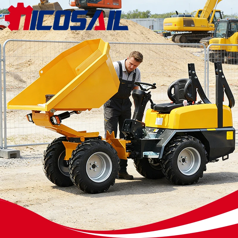 

Мини-самосвал Euro 5 с гидравлическим приводом, сертифицированный CE, гусеничный самосвал 1300 кг, малый самосвал для строительства, фермы, сада