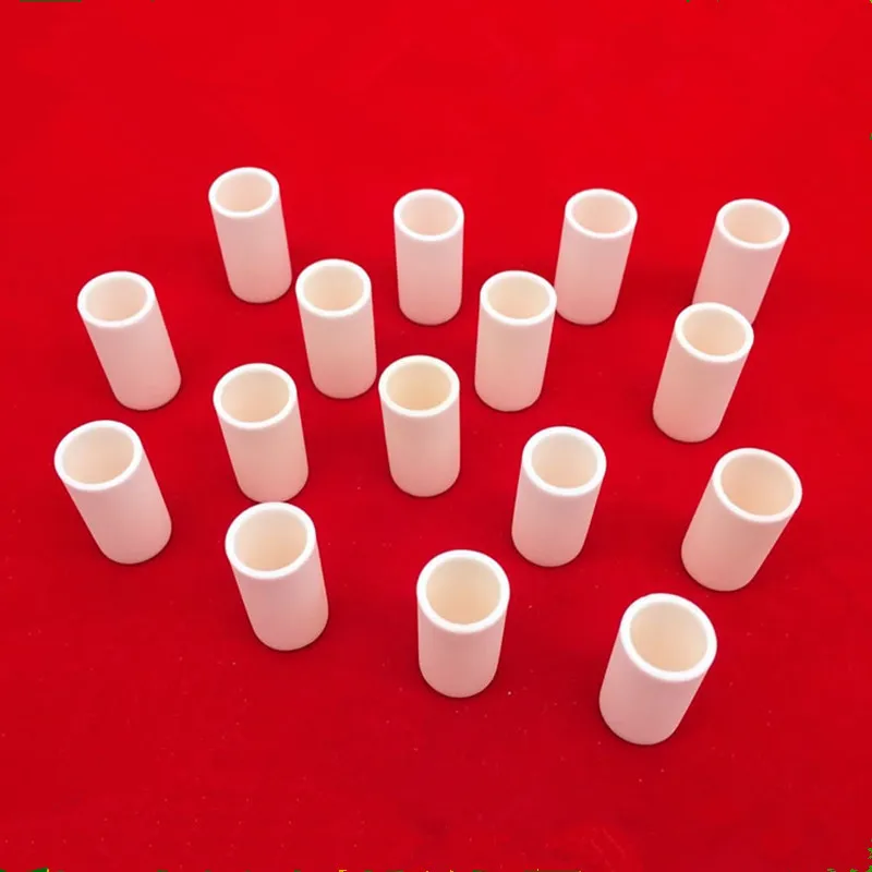 Cylindryczny tygiel z tlenku glinu 0.5ml 1ml 1.5ml 2ml 3ml 4ml mała długa ceramika na bazie tlenku glinu tygiel Al2O3 99% czystość tygiel do wytapiania