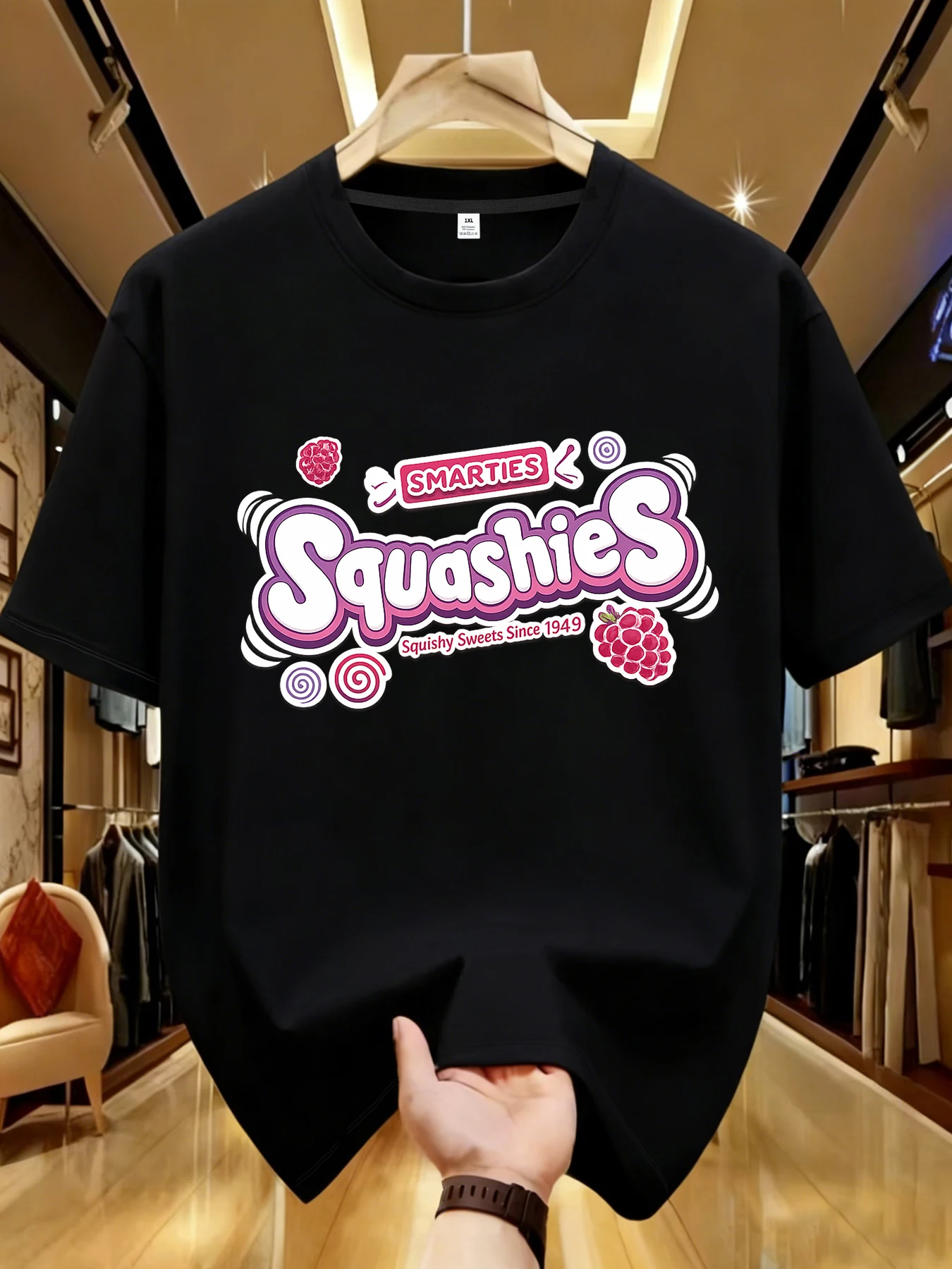 

【WDS01105】Женская футболка с круглым вырезом и принтом в стиле рэйсберри, больших размеров, летняя, повседневная, уличная мода, женская футболка с коротким рукавом в стиле wild.