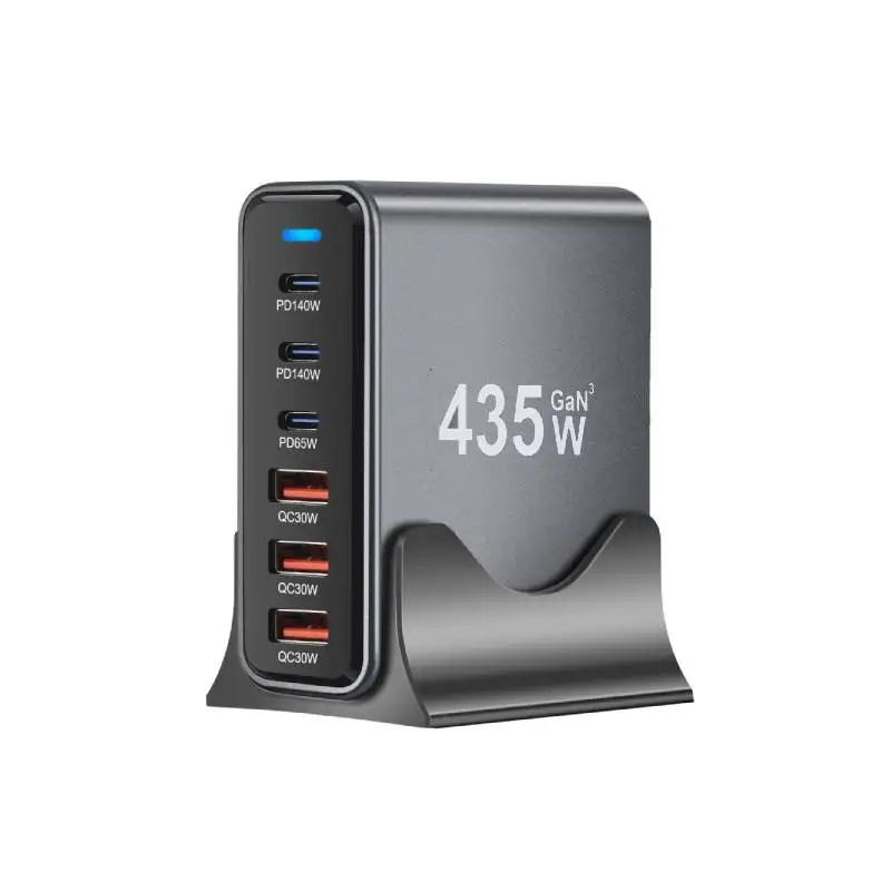 

New USB C Fast 435W Desktop GaN Charger 6-port USB Type C PD Charger Fast Charge 3.0 USB Type C Fast Charger Mobile USB Charger