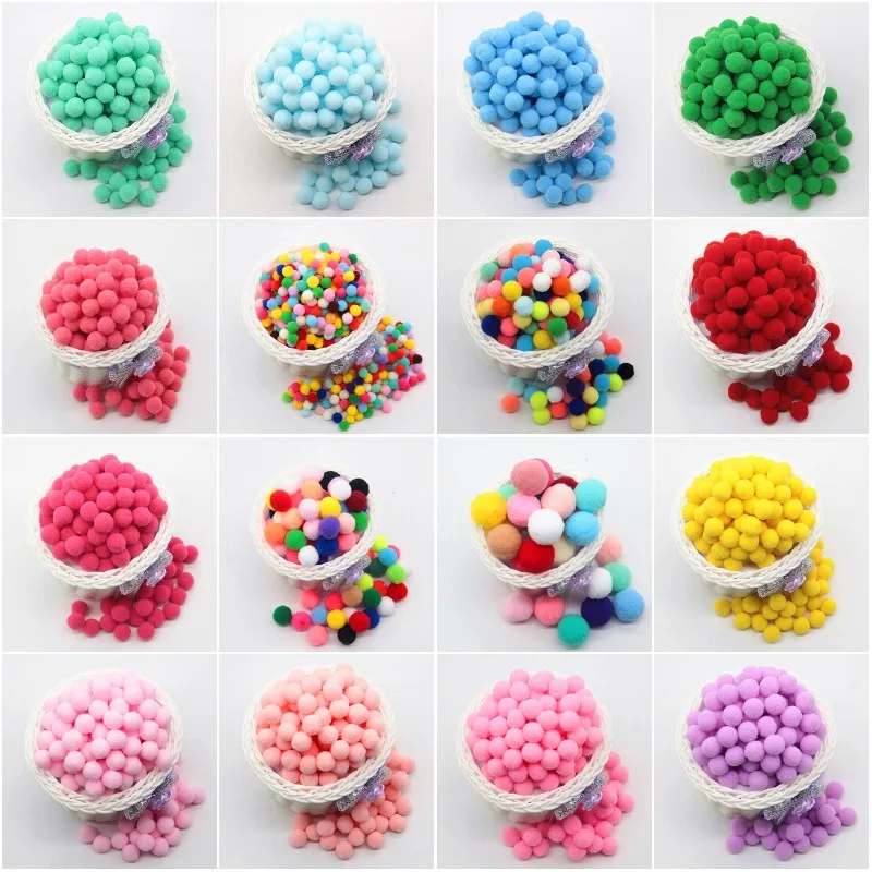 Pompons doux et moelleux de 8mm, 10mm, 15mm, 20mm, 25mm, 30mm pour loisirs créatifs, décoration intérieure et fournitures de couture