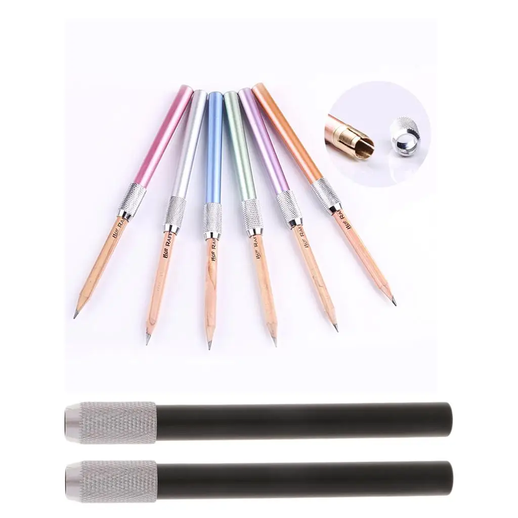 

2x 1 Pencil Extension Pencil Extender Artist Drawing Supplies